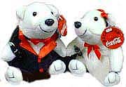 1998 Formal Pair No. 193-194 Coca-Cola Bean Bag World of Coca Cola Polar Bears