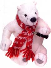 WOC Polar Bear Red Scarf No. 159 New Face Coca-Cola Bean Bag Coca Cola Bean Bag Exclusive 1998