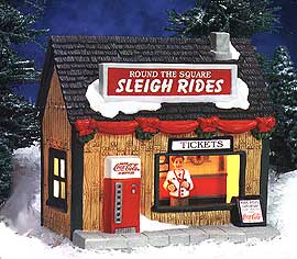 Coca-Cola Town Square Sleigh Rides 1999 75th Anniversary of Coca Cola Santa
