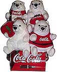 Singapore 4 Bears in Cans 2000 Coca-Cola Bean Bags Coca Cola Bean Bag Foreign - More