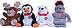 Australian Christmas Set 4 1999 Coca-Cola Bean Bags
