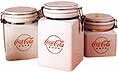 Cafe Coca-Cola Canister 3 Piece Airtight Set