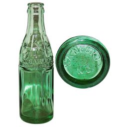 Green Coca-Cola Soda Water Bottle 1923 with Stars