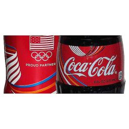 Rio Olympic Games 2016 Aluminum and Glass Pair US Coca-Cola Bottles