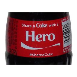Share a Coke with a Hero Celebration Glass Coca-Cola Bottle