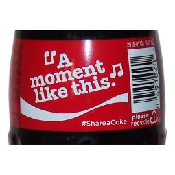 Share a Coke and a Song Music Glass Bottle - A Moment Like This