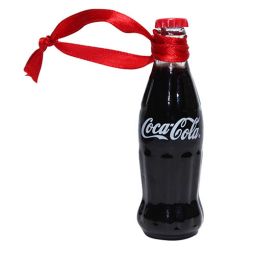 Filled Coca-Cola Mini Bottle Ornament