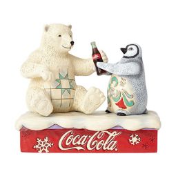 Jim Shore Coca-Cola Polar Bear and Penguin Figurine 2017