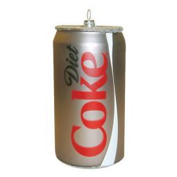 Kurt Adler Diet Coke Can Glass Ornament 4.75 Inch