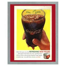 National Geographic Coca-Cola Ad Apr 1962 Refreshing (Hand Glass)