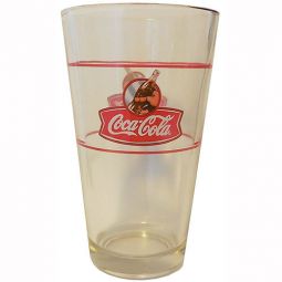 Dime Store Fishtail Coca-Cola Glasses Gift Box Set 4 16 oz