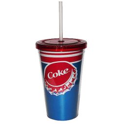 Red White and Coke Double Walled Insulated Tumbler