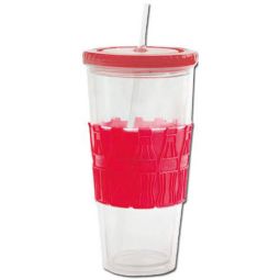 Red Insulated Coca-Cola Bottles Plastic Contour Tumbler 20 ounce
