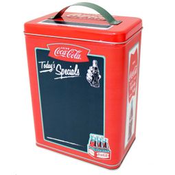 Coca-Cola Tall Rectangle Galvanized Tin Chalkboard with Handle