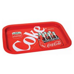 Red Retro Galvanized Tin Coca-Cola Serving Tray Go Refreshed