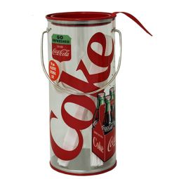 Coca-Cola Clear Plastic Storage Tin with Dining Utensils