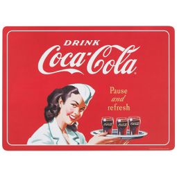 Pause and Refresh Waitress Coca-Cola Cork-Backed Placemat Set of 4