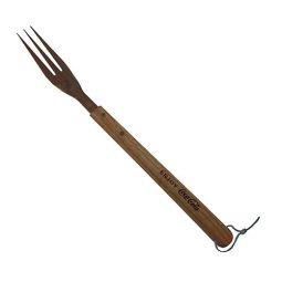 Wooden Handle Stainless Steel Coca-Cola BBQ Fork