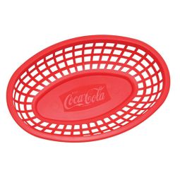 Red Plastic Coca-Cola Snack Basket Set 4