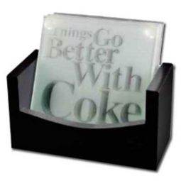Things Go Better Coca-Cola Glass Etched Coaster Set 4