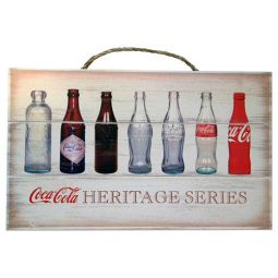 Coca-Cola Evolution of the Contour Bottle Wood Sign