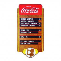 Wooden Coca-Cola Menu Board
