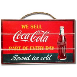 We Sell Coca-Cola Wood Sign
