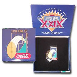 Superbowl XXIX Miami 1995 Coca-Cola Limited Edition Pin in Box
