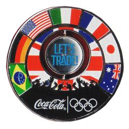 London Olympic Coca-Cola Pin - Pin Trading Let's Trade Spinner