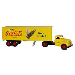 Hartoy Vintage Coca-Cola Diecast Ford F7 Truck Yellow Truck 1:64 Scale