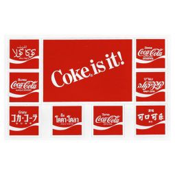 Coca-Cola International Language Stickers Postcard