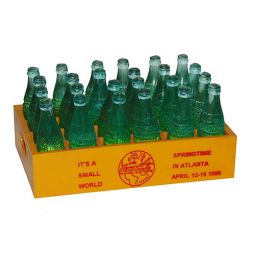 Yellow Mini Crate of 24 Coca-Cola Bottles Springtime in Atlanta 1995