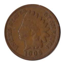 Indian Head Penny 1906 Bronze Coin Grade G
