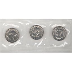 Susan B Anthony Dollar 1979 AU Set of 3 Coins Sealed
