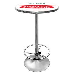 Fishtail Logo Coca-Cola Pub Chrome Table