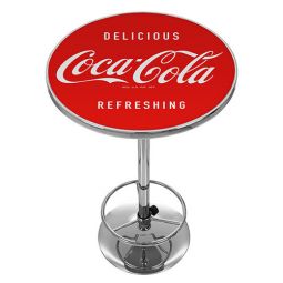 Delicious and Refreshing Red Chrome Coca-Cola Pub Table