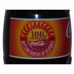 California Bottling 100th Anniversary Coca-Cola Bottle 2002