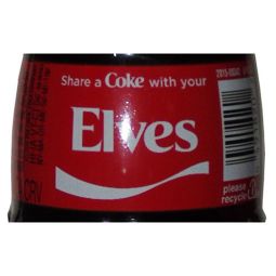 Christmas Share A Coke with Elves Glass Bottle 2015