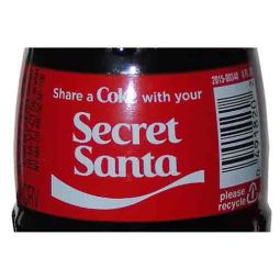 Christmas Share A Coke with Secret Santa Glass Bottle 2015