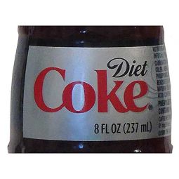 Diet Coke Glass Bottle with Silver Label 2009