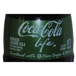 Green Label Coca-Cola Life Glass Bottle 8 ounce 2014