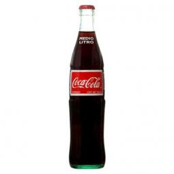 Mexican Red Label Coca-Cola Bottle Half Liter