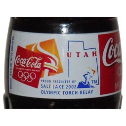 Salt Lake City Olympics Utah Torch Relay Coca-Cola Bottle 2002