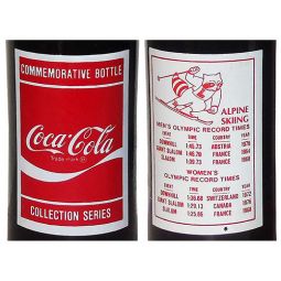 Lake Placid 1980 XIII Olympic Winter Games Alpine Skiing Coke Bottles 10 oz