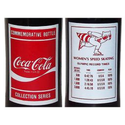 Lake Placid 1980 XIII Olympic Winter Games Women's Speed Skating Coke Bottles 10 oz