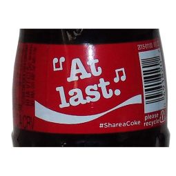 Share a Coke and a Song Music Glass Bottle - At Last