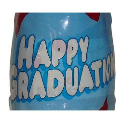 Happy Graduation Wrapped Coca-Cola Bottle (Blue)