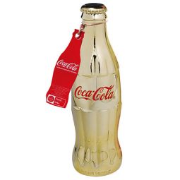Gold Plated Coca-Cola Contour Bottle with Tag