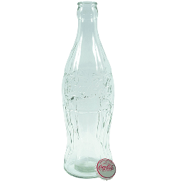 Large Coca-Cola Glass Bottle Bank with Metal Cap 20 Inches
