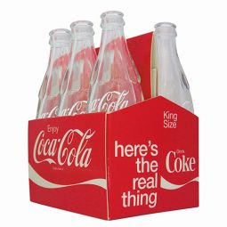 Six Pack Mini Coca-Cola Bottles in Carton (Empty)